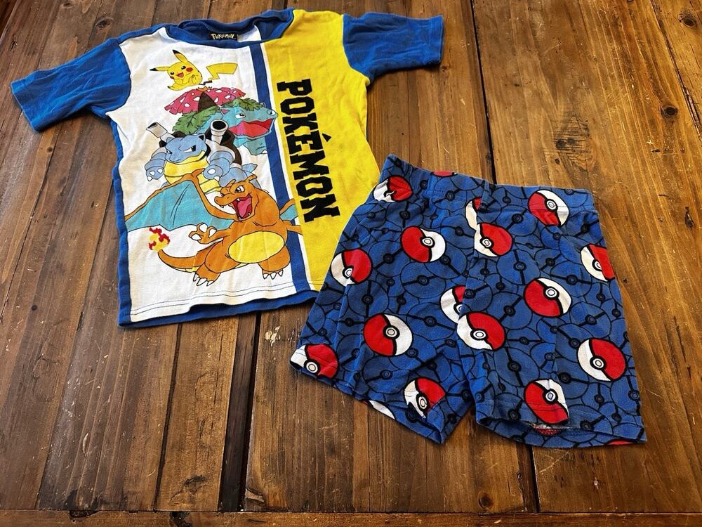 Pokémon Size 8 Pajama Set Shorts Short Sleeve Boys Kids Pjs